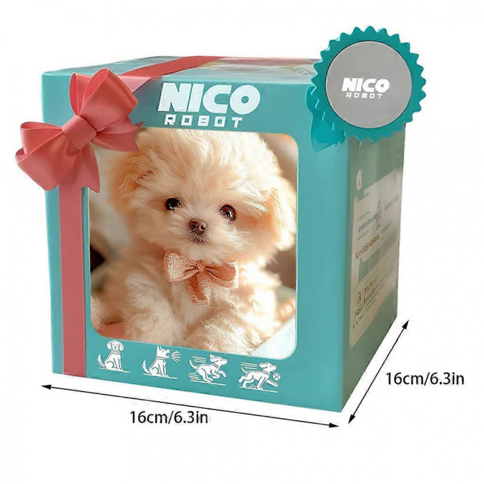 Vrorvz Mon Chiot Robot Réaliste Mini Jouet Interactif pour Enfants Idée Cadeau Animal de Compagnie Simulation Tours Aboyant Remuant la Queue Tapis de