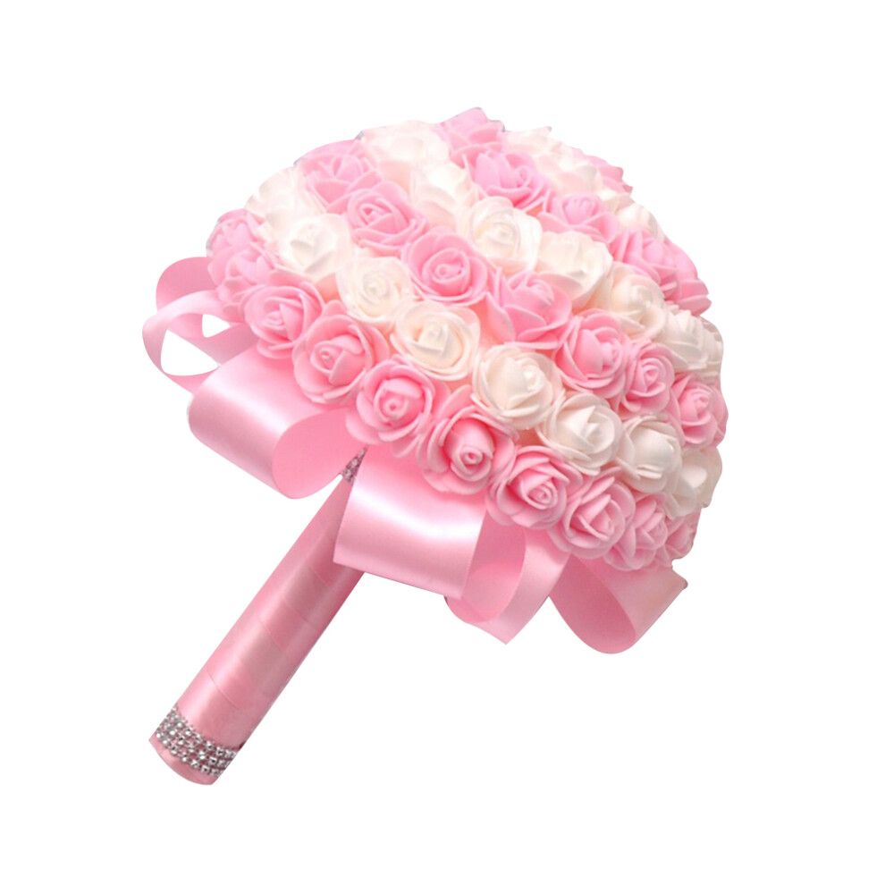 Sztuka Nierealna RóżOwa Bukiet RóżY Dla Panny MłOdej, RęCznie WiąZany-image