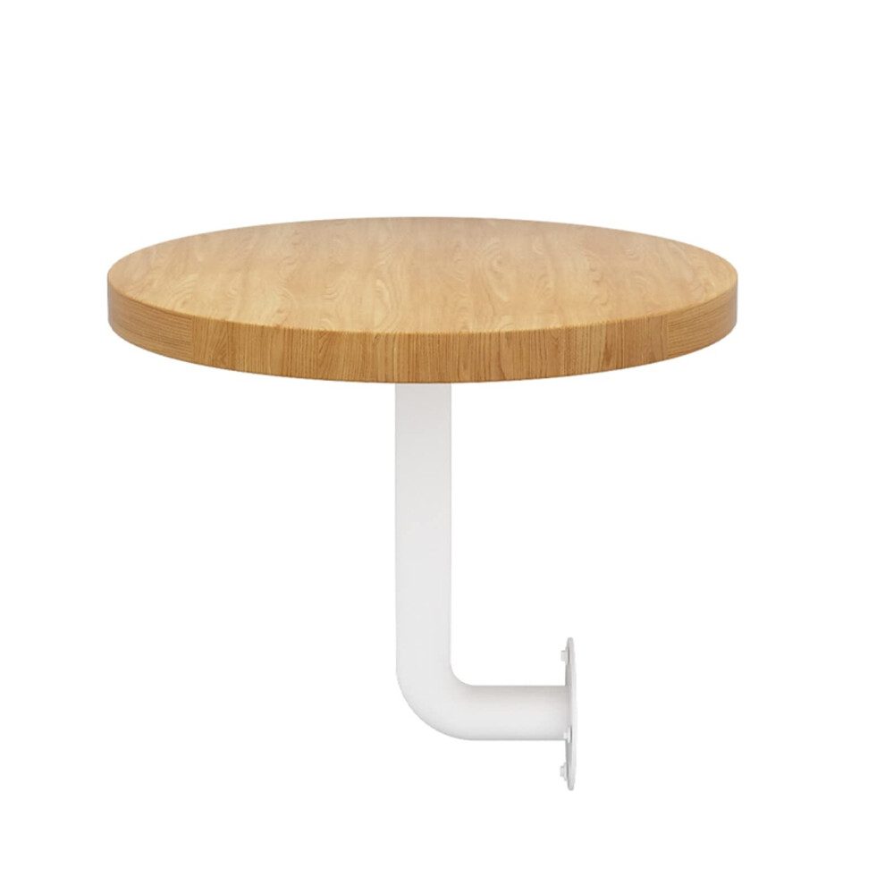 Nordic Wall Mounted Marble Coffee Table End Table Round Dia 40 cm (15.7 in) Marble Top Wood Color Bistro Pub Style-image-OPC-PMDYG6S-NEW