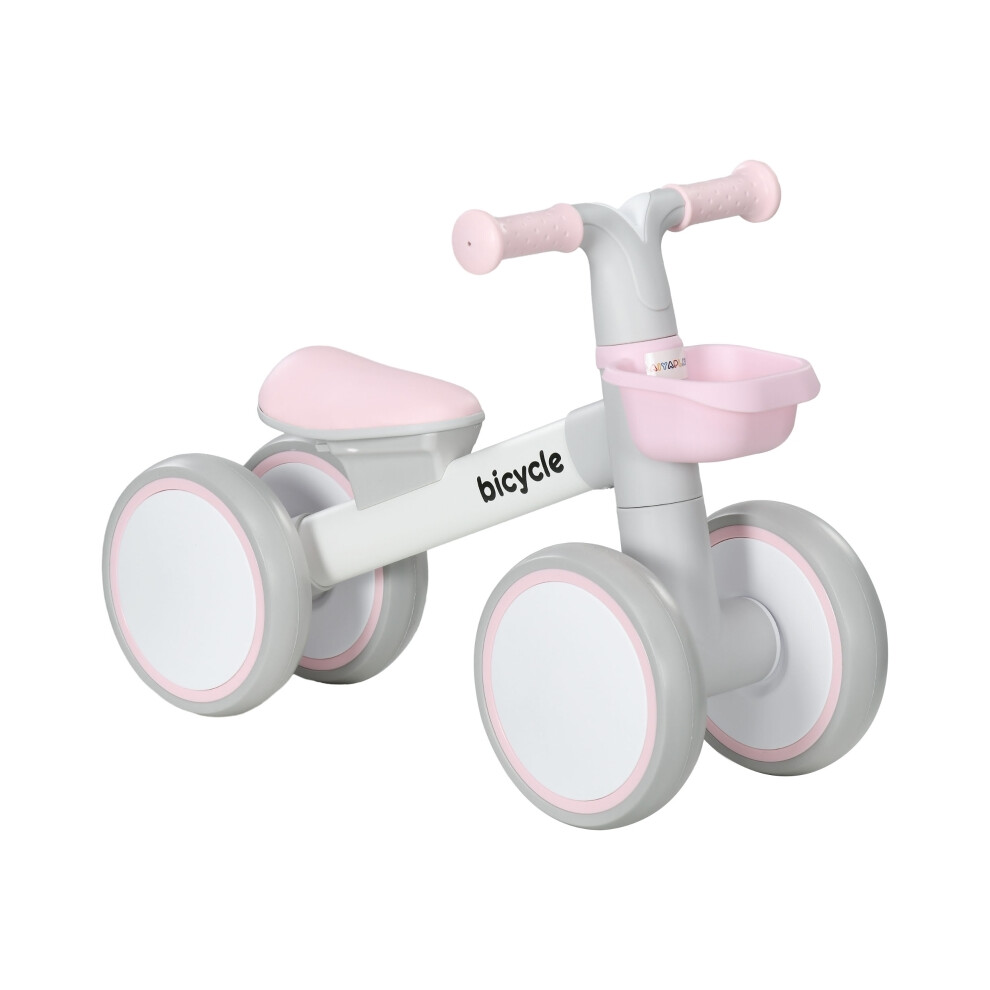 Kids Balance Bike for Toddlers Aged 1-3 with Adjustable Seat Silent Rolling Wheels Pink Easy to Ride-image-OPC-PMDYGNN-NEW