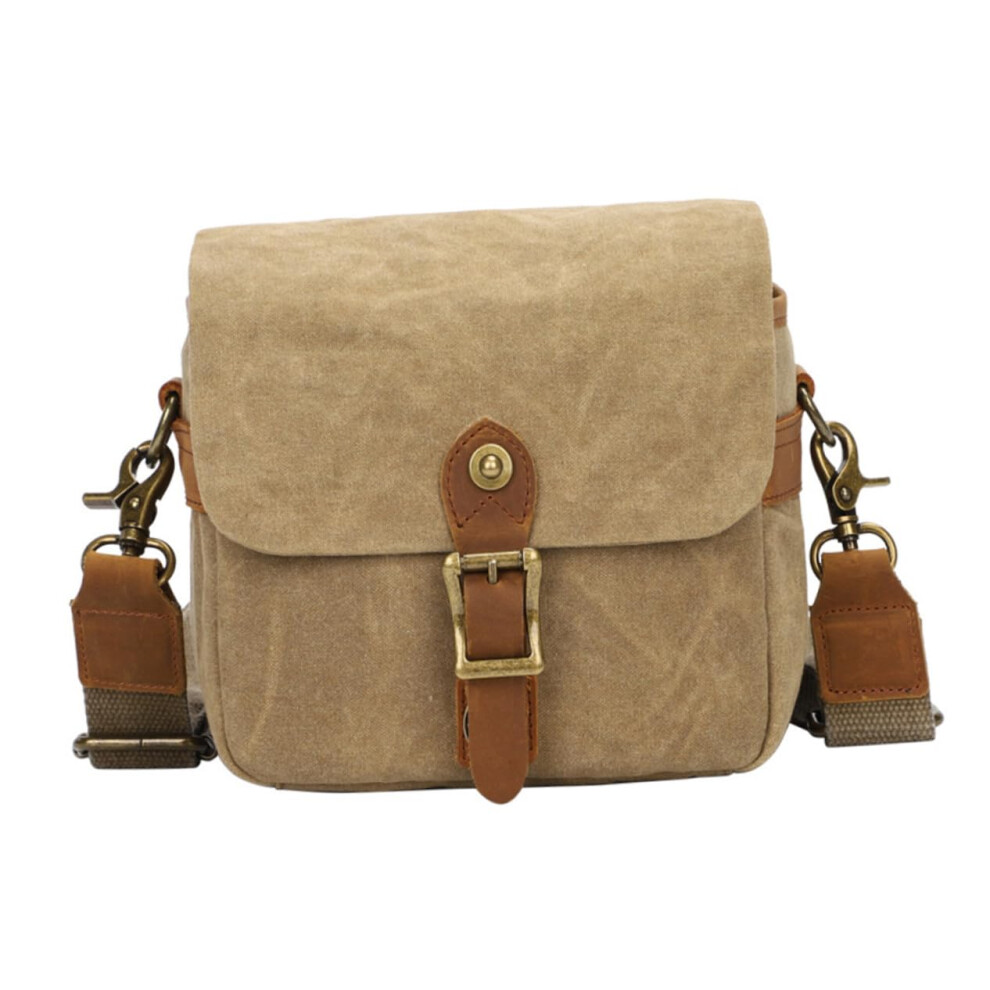 Portable Camera Bag For Mirrorless Cameras Adjustable Strap Drawstring Closure Lightweight Travel Pouch Khaki 9016109612052