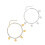 2 Unidades De Para Mujer Dorado Plateado 3
