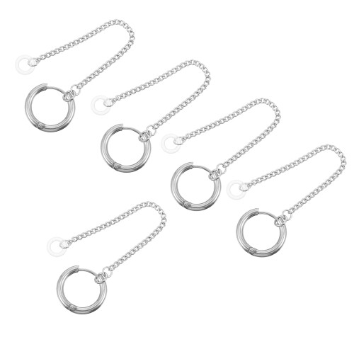 5 unidades de suporte para earbuds com pingente aço de