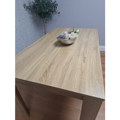 Dining Table Beige Wood Kitchen Place for 6 Seats, Dining Table Only 2