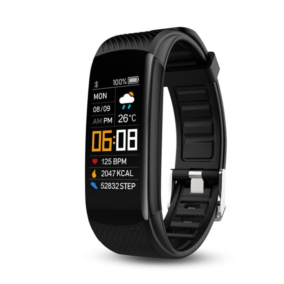 Sport Bracelet Pedometer Smart Watch With Heart Rate And Blood Pressure Monitoring Black 9016109612595