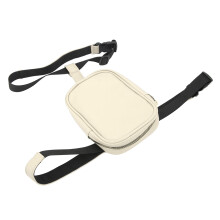 Large Capacity Beige PU Leather Thigh Harness Leg Bag 20x14x5cm