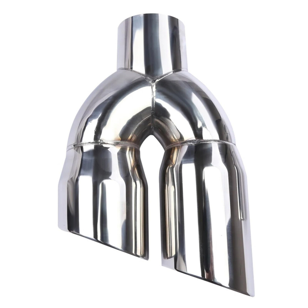 Rear Muffler Tip One Piece Universal Stainless Steel Y-Shaped Double-Exit Exhaust Pipe 63Mm-89Mm 9084446586022