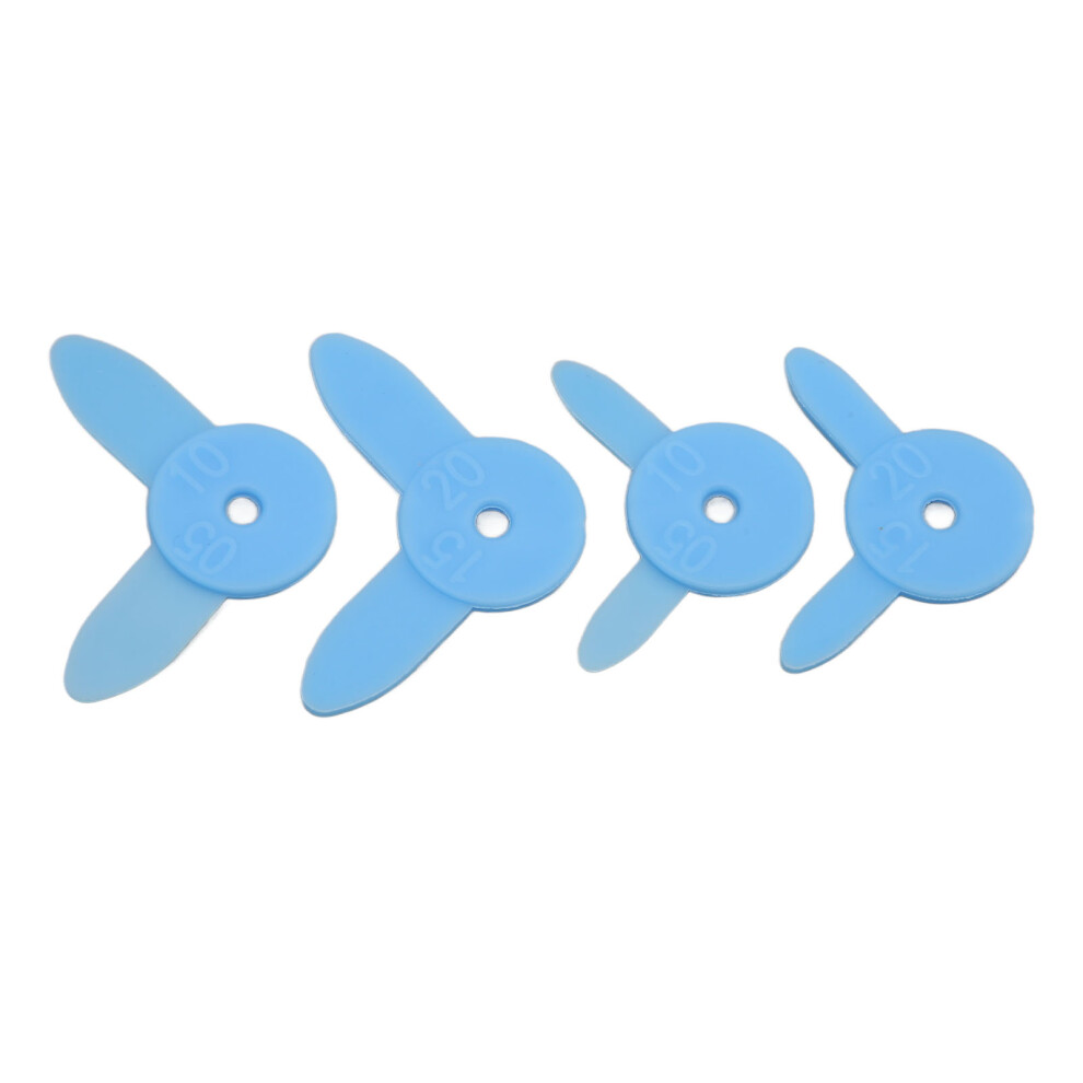 4Pcs Dental Diastema Measuring Ruler Rubber Portable for Clinics & Hospitals