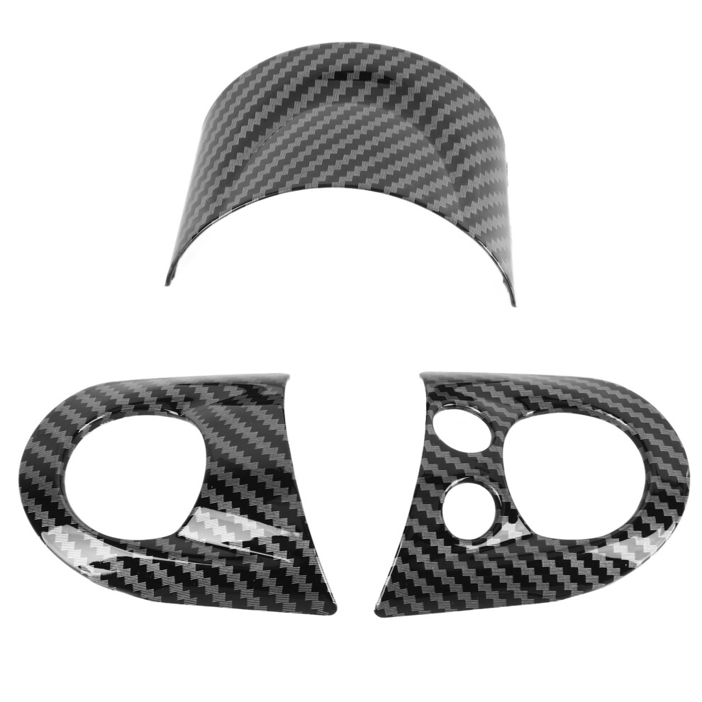 3Pcs Carbon Fiber Steering Wheel Cover For Cooper R54 R60 R56 R55 6921354420518