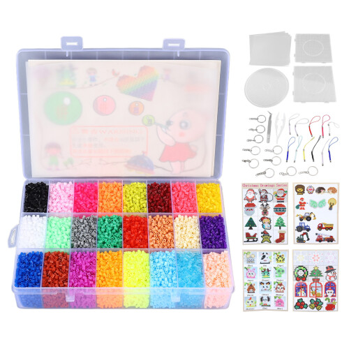 24 Farben Bügelperlen-Set, 2,6 mm, DIY 3D,