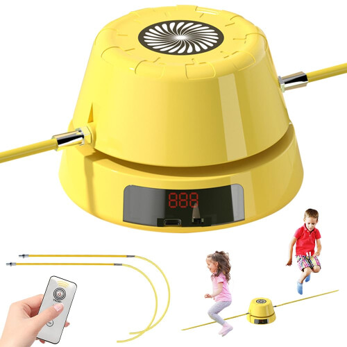 Electronic Skipping Rope Machine Remote Control, Automatic Counting, Adjustable Multiplayer Rope Jumping, LED Counter