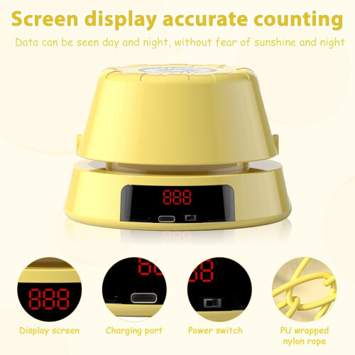 Electronic Skipping Rope Machine Remote Control, Automatic Counting, Adjustable Multiplayer Rope Jumping, LED Counter 1