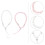 Phone Lanyard Assorted Color Round Beads 2pcs 10
