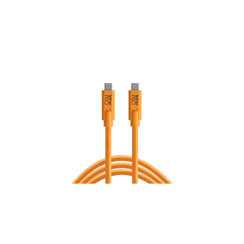 Tether Tools Tetherpro Usb-C To Usb-C Right Angle (Orange) Orange 818307014374