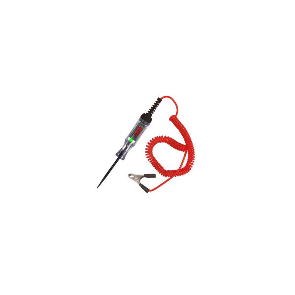3V-120V Circuit Tester With Digital Display, Led Polarity Indicator, Flexible Spring Wire Leads, Abs Handle 9393856589883