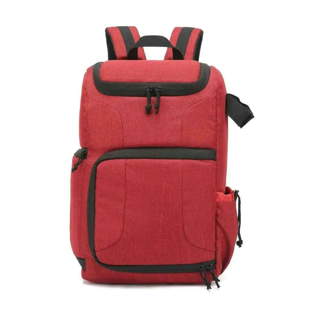 Waterproof Camera Bag For Dslr And Laptop Compatible Backpack Portable Travel Video Bag With Tripod And Lens Pouch Red 9084446586732