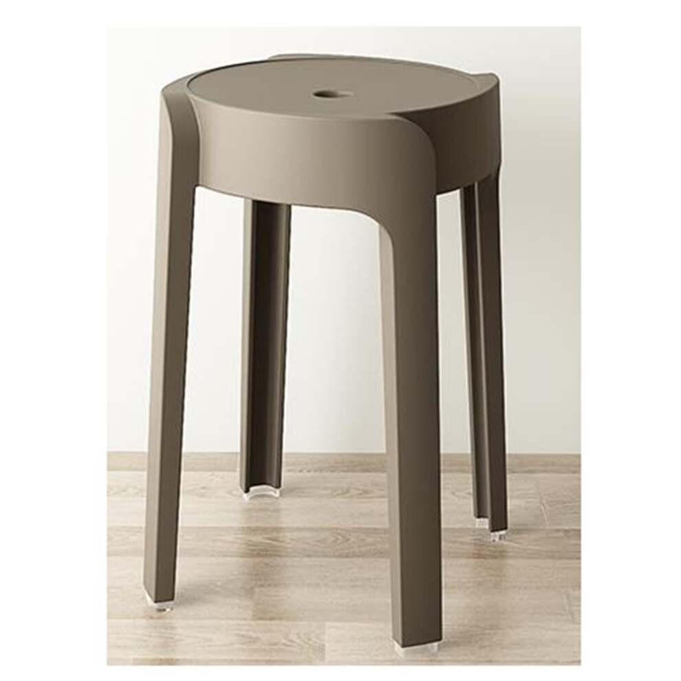 Stool Classroom Plastic Stackable Nesting Stool 18-Inch Seat Height Dark Brown-image-OPC-PMF7M5X-NEW