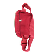 Women's Nylon Fanny Pack Waist Bag Adjustable 14x19.5cm Large Wine Red