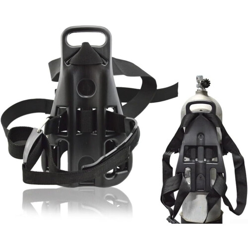 Adjustable Scuba Tank Holder Backpack For 7-12L Cylinders Nylon And Plastic Single Oxygen Bottle Bracket Comfortable 1