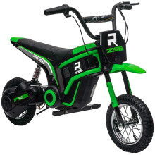 Kids Electric Ride-On Motorbike 24V Twist Grip Music Horn 12" Pneumatic Tires Max Speed 16km/h - Green