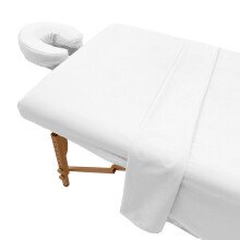 Microfiber Massage Table Sheet Set With Pillowcase White 185x80 cm For Massage Tables