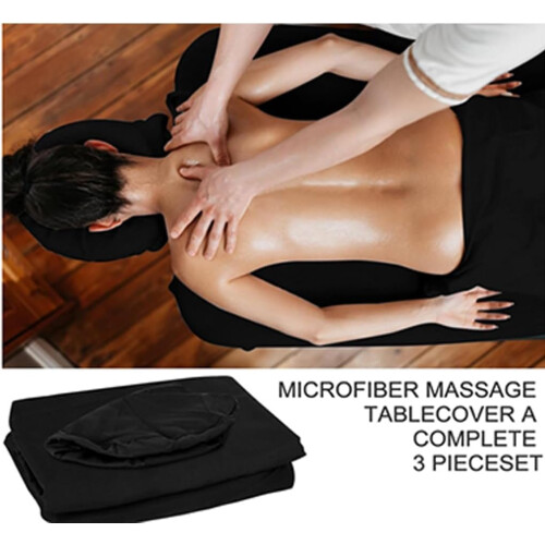 Microfiber Massage Table Sheet Set With Pillowcase White 185x80 cm For Massage Tables 1