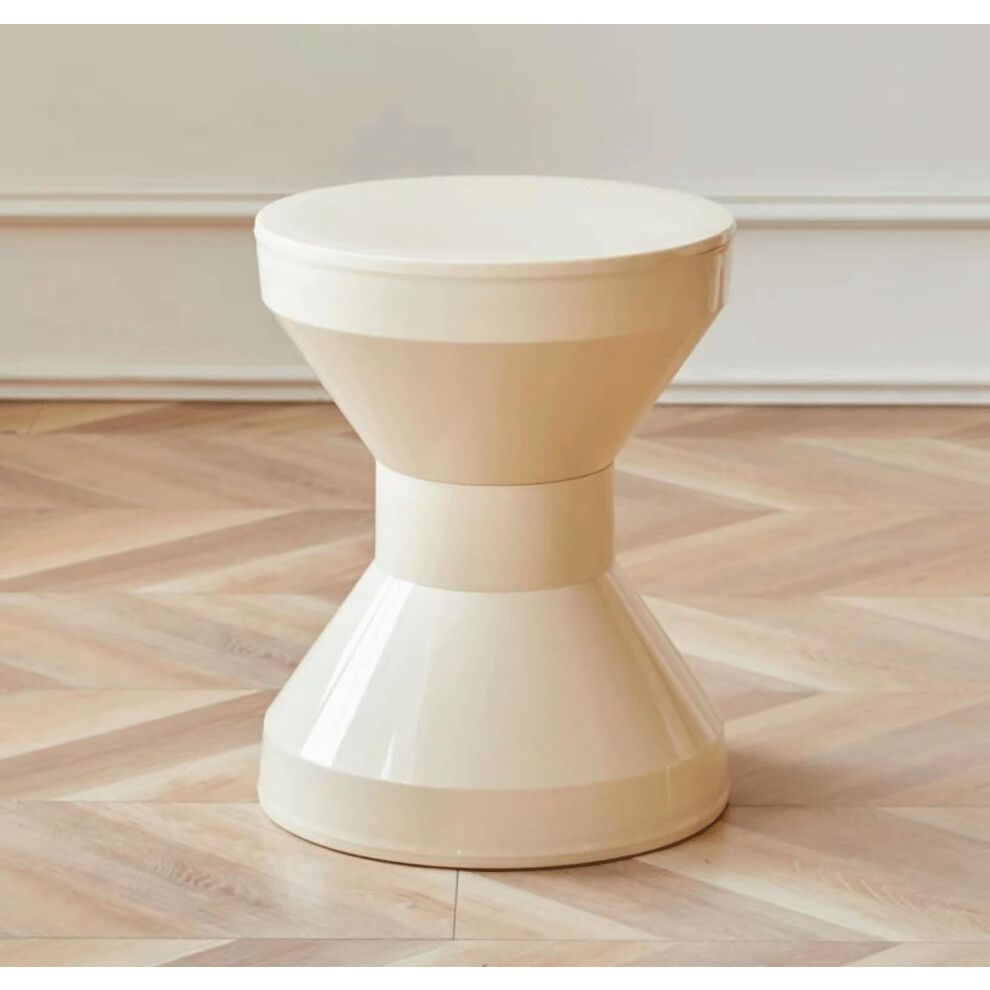 Nordic Low Stool Small Round White 36x45cm 14.2x17.7in Home Dining Living Room Shoe Change Stool-image-OPC-PMF7YPW-NEW