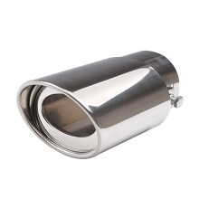 Car Exhaust Tail Pipe Stainless Steel Adjustable Exhaust Tip 2.5-3.3 Inch Diameter Silver Straight