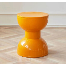 Nordic Low Stool Home Stool Living Room Coffee Table Stool 36x45cm 14.2x17.7in Yellow Round Stool