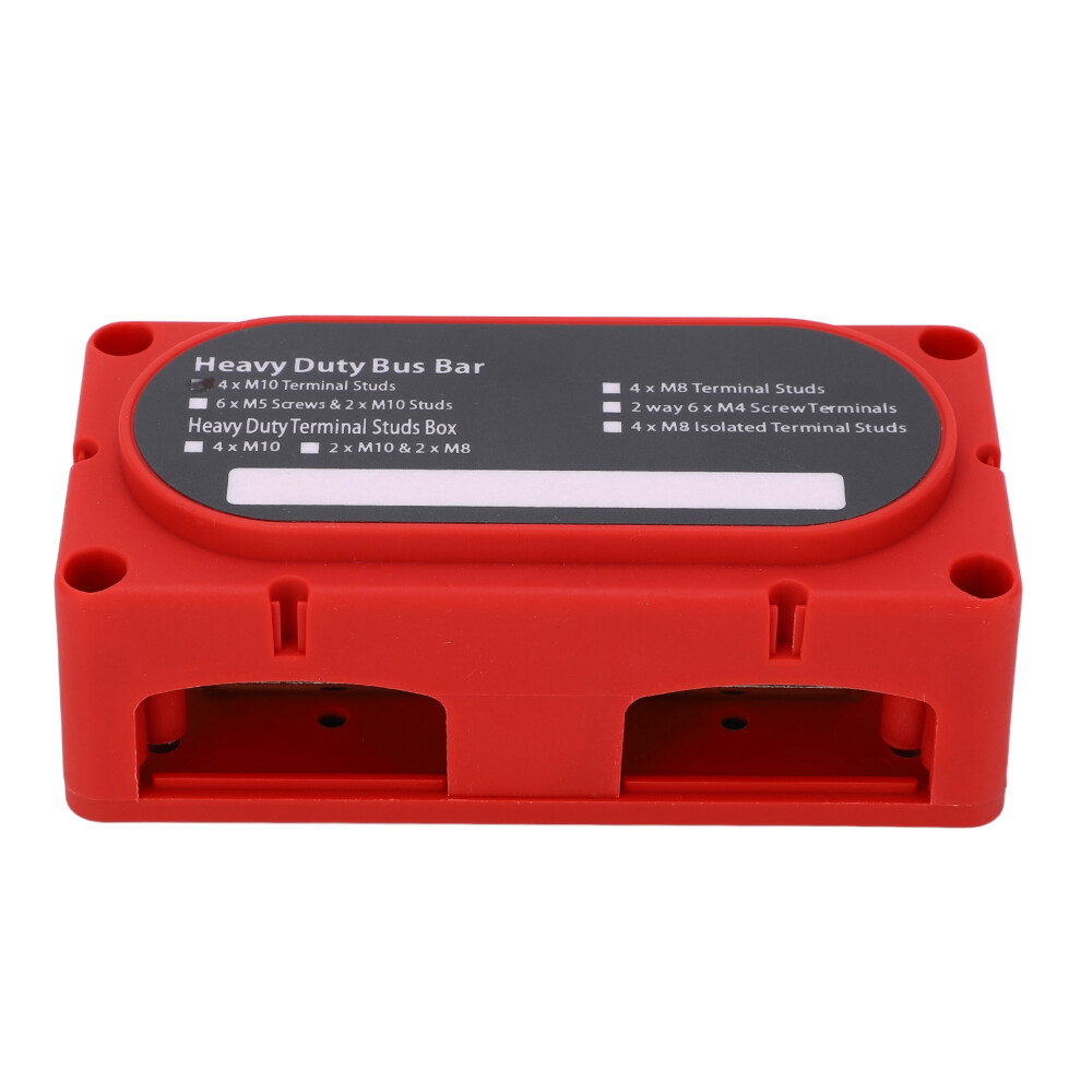 Marine 48V 300A Power Distribution Block Dual Row Bus Bar M10x4 Terminals 9471354461624