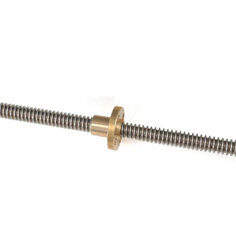 T8 Lead Screw 2Mm Pitch 8Mm Lead, 200Mm Brass Nut, Threaded Trapezoidal Rod, Stepper Motor Guide Rail 9354506508890