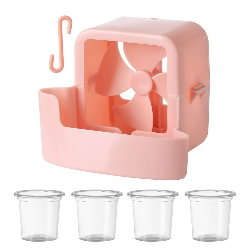 Fan Cooling Accessory Set For Portable Fans, Ice Cups Temperature Lowering Pink 9393856590919