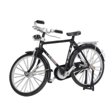 Vintage 1:10 Alloy Bike Model with Adjustable Parts - Black