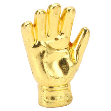 Golden Soccer Glove Award Ornament, Metal Trophy, 4cm, 30g