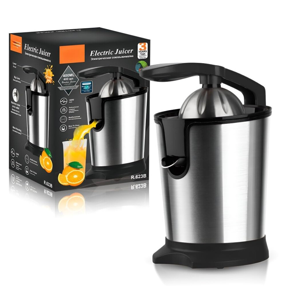 Electric Orange Juicer Automatic Pulp Separation Fresh Orange Juice Extractor For Home Use Black-image-OPC-PMF8SRZ-NEW