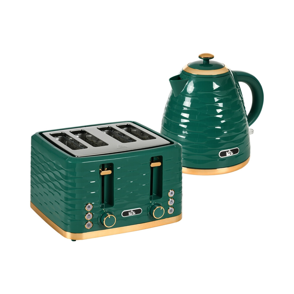 Fast Boil Kettle & 4 Slice Toaster Combo - 1.7L 3000W Green with 7 Browning Settings & Easy-Clean Crumb Tray-image-OPC-PMF8SWV-NEW
