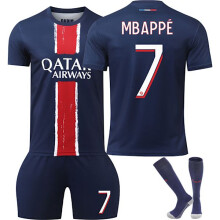 (24)#7 Tuta sportiva Mbappé per bambini, maglietta, pantaloncini, calzini, maglione, tuta estiva 24