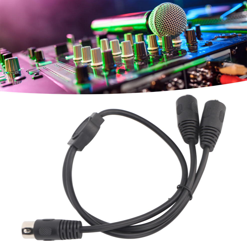 6 Pin Din Male To 2 Female Splitter Cable 1.6Ft Pvc Extension 7611354479072