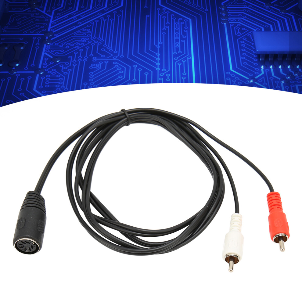 Din 7 Pin To Dual Rca 4.9Ft Adapter Cable For Piano & Sound Equipment 5011354480467