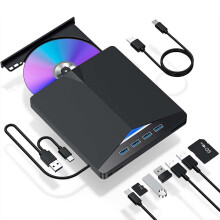 7-in-1USB3.0Externe CD DVD Laufwerk Brenner Player met Type C voor Laptop PC
