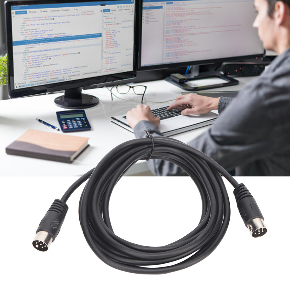 3 Meters 6 Pin Din Male To Male Audio Signal Cable Plug And Play Cord 9491354481323