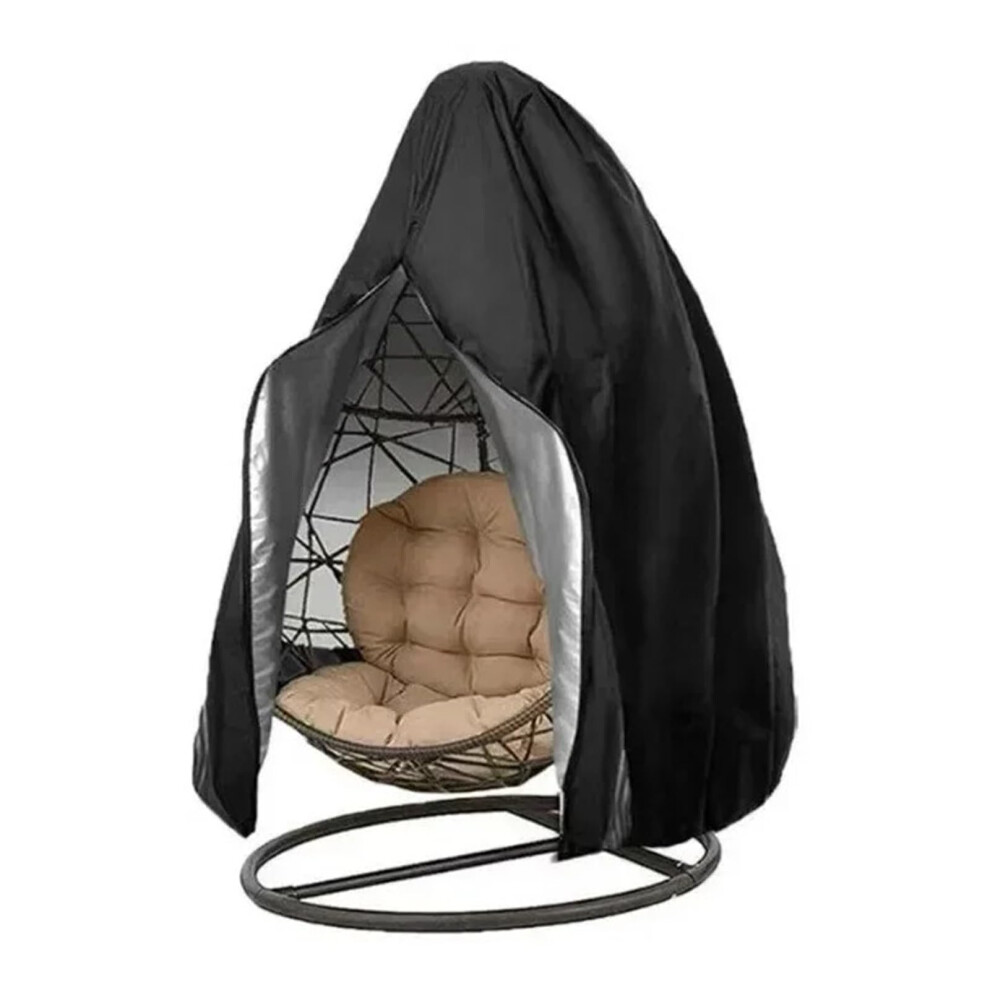 Hanging Chair Cover Waterproof Protector Cover For Outdoor Swing Chair Size 190x115 cm Black-image-OPC-PMF99VG-NEW