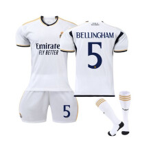 (L (175-180 cm)) (Real Madrid Heimtrikot 2023/24 Bellingham Nr. 5 Sport-Trainingsanzug für Kinder und