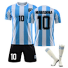 WM 1986 Argentinien Maradona Nr. 10 Retro-Sport-Trainingsanzug - Größe XL (180-190 cm)
