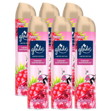 6 x Glade Aerosol Air Freshener 300ml - Vibrant Raspberries