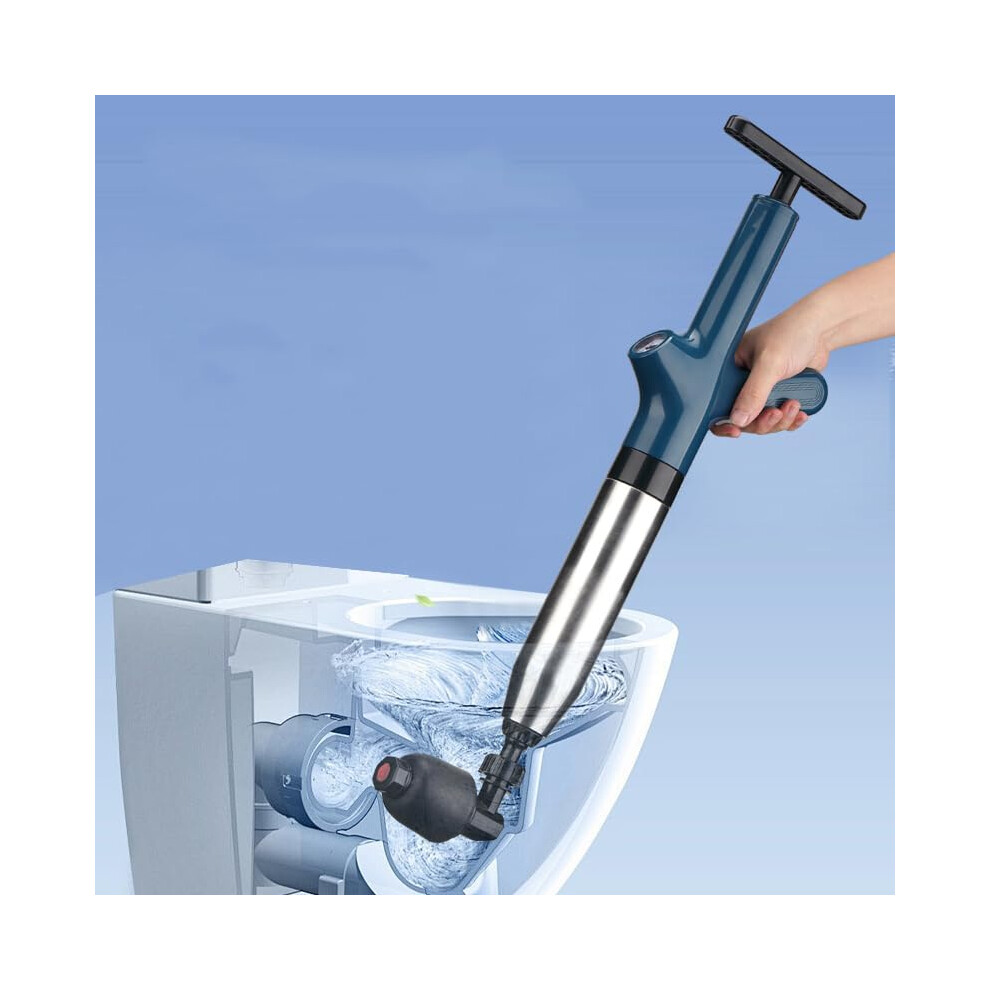 Powerful Toilet Plunger Drain Clog Remover High-Pressure Unclogger Real-Time Barometer Air Plunger For Toilet And Bath 9084446588484