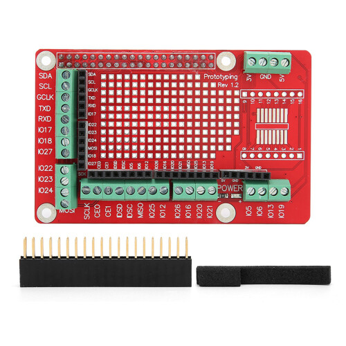 Multifunktionell expansionskortmodul för Raspberry Pi 4:e generationens prototyp