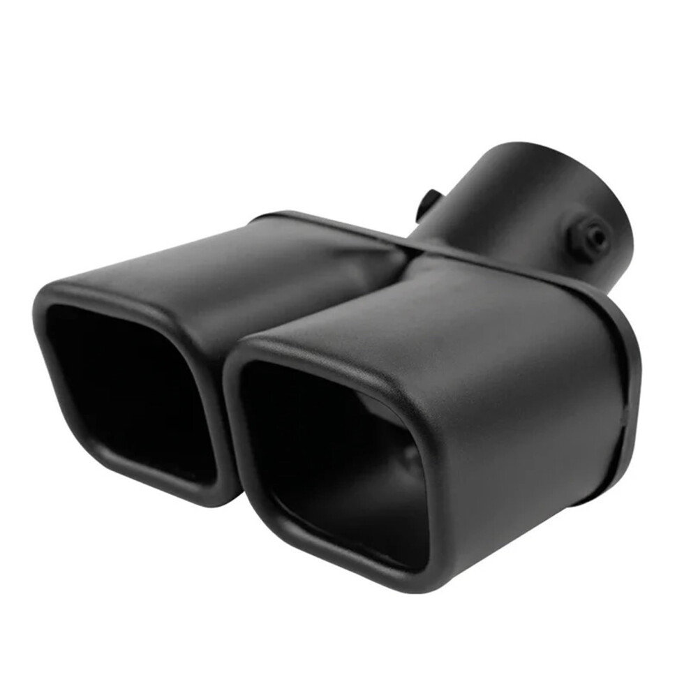 Car Tip Tail Muffler Automobile Exhaust Pipe 63Mm Diameter Dual Outlet Stainless Steel Tailpipe Exhaust Black 9084446588675
