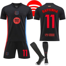 (26) Barcelona Auswärtstrikot Kinder Erwachsene Neues Sporttrikot Nr. 11 Raphinha 26