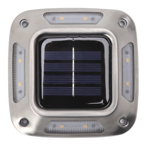 Waterproof Solar Ground Light 8 LEDs Warm Light 93x93x25mm 2